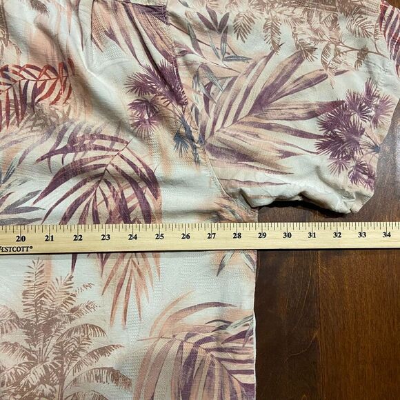 Tommy Bahama Hawaiian Cream Multicolored Silk Button Front Shirt Mens Size XXL - Picture 8 of 9